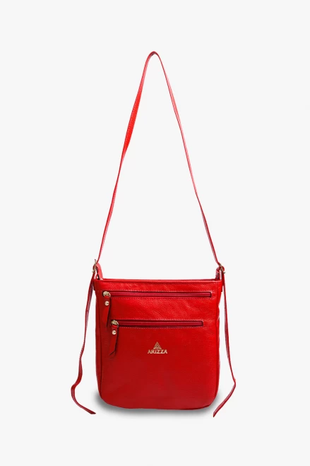 Bolsa Feminina com Alça Transversal Couro Legítimo
