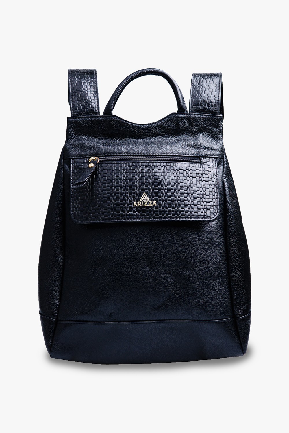 Mochila de Couro Feminina Preta- Arizza Mochila de Couro Feminina Preta- Arizza