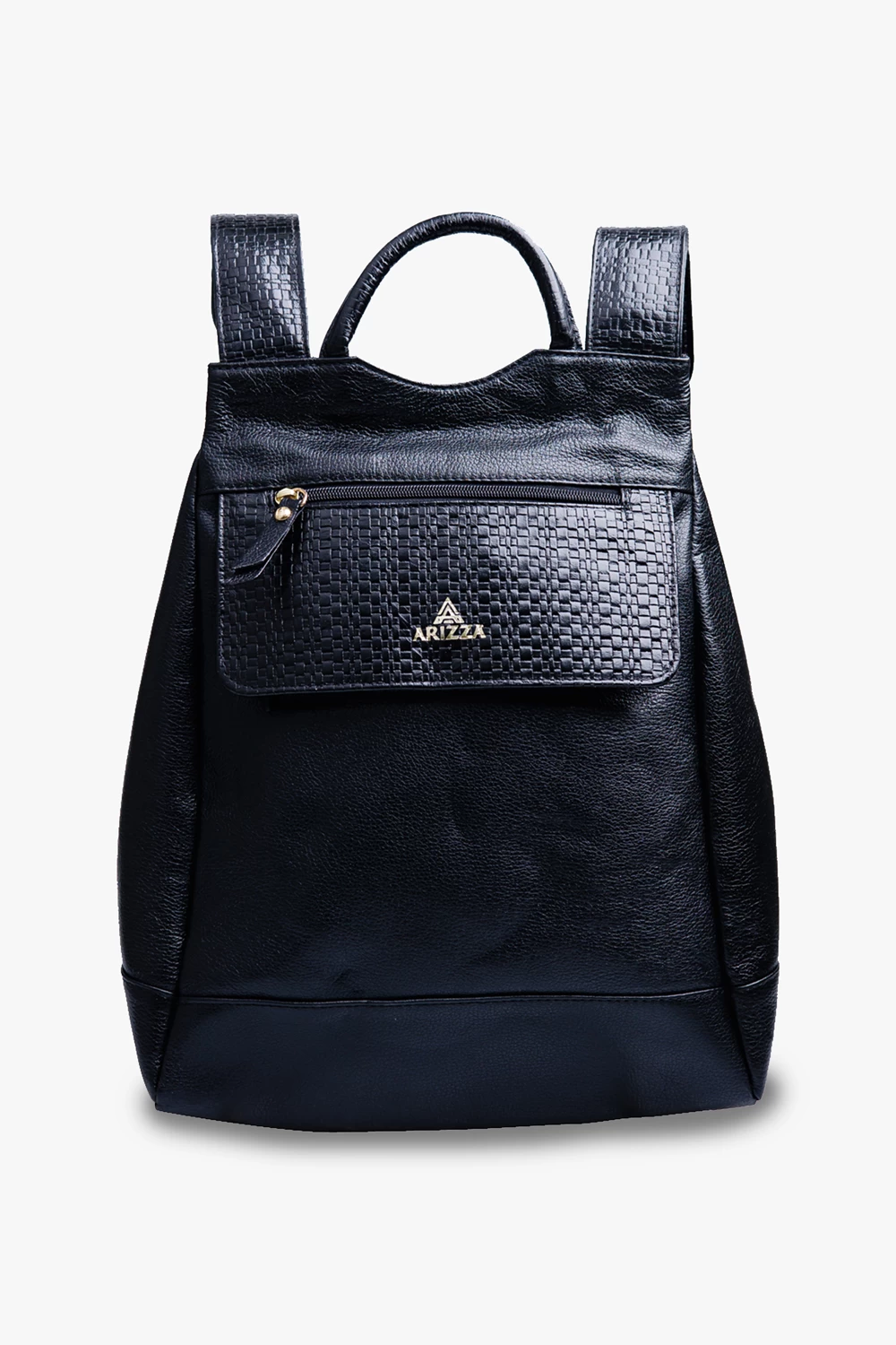 Mochila de Couro Feminina Preta- Arizza Mochila de Couro Feminina Preta- Arizza