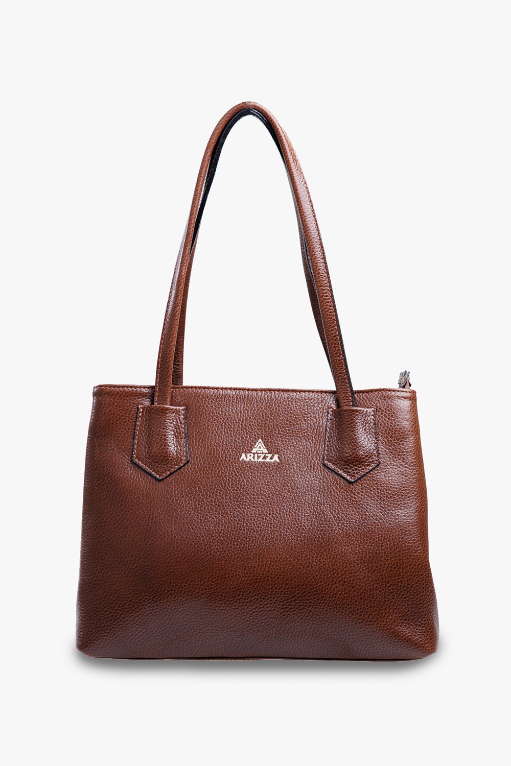 Bolsa Feminina de Ombro com 2 Divisórias em Couro Legítimo Pinhão Bolsa Feminina de Ombro com 2 Divisórias em Couro Legítimo Pinhão