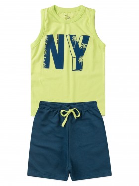 Conjunto Infantil Menino Regata Bermuda Ny