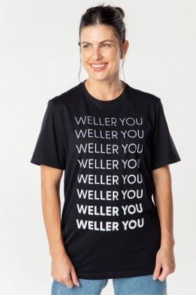 Camiseta Básica Algodão Premium Gola C - Weller You - Preto