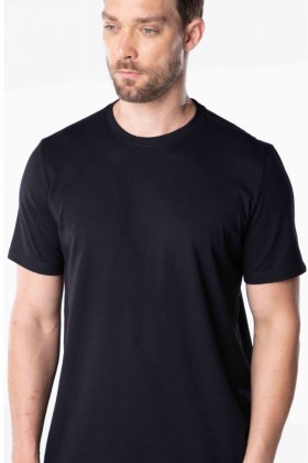 Camiseta de Algodão Premium -  Preto