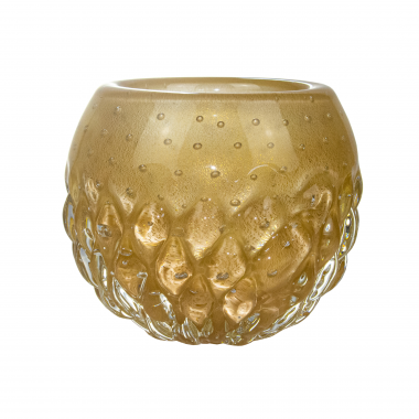 Vaso Murano Melie Champagne C/Ouro 24k
