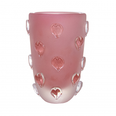 Vaso Murano Lamore Quartzo Rose