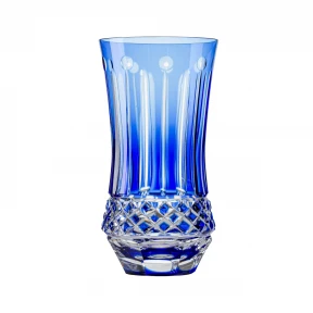 Copo Cristal Lapidado 69 Long Drink Azul Escuro 400ml
