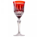 Taça Cristal Lapidado 68 P/Agua Vermelho Mozart 350ml