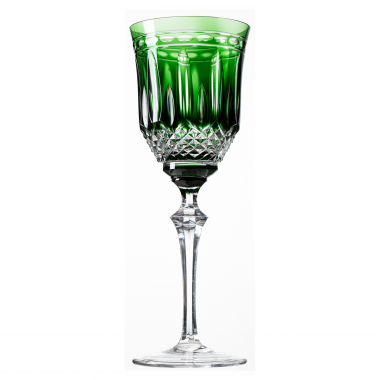 Taça Cristal Lapidado 68 P/Agua Verde Escuro Mozart 350ml
