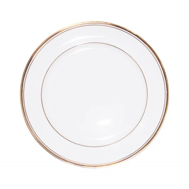 Prato Sobremesa Porcelana Versa com Filete em Ouro 24k