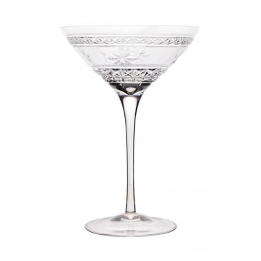 Taça Cristal Lapidado 31 P/ Martini Incolor
