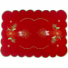Jogo Americano Retangular Avulso Natal Vermelho