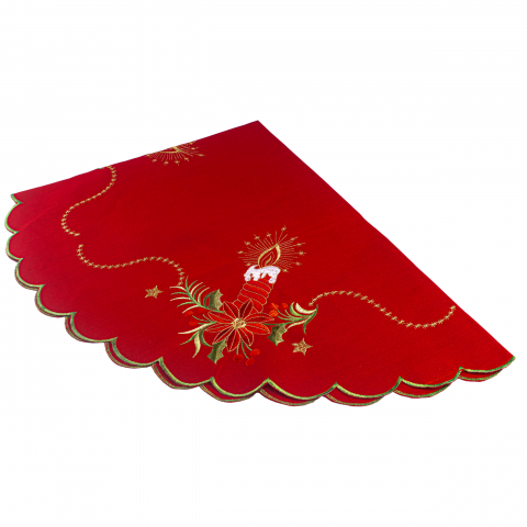 Centro de Mesa Natal Vermelho - 0,85 Cm Redondo