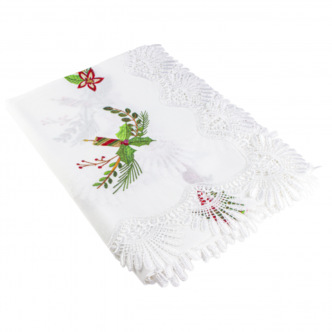 Toalha de Mesa Arranjo de Natal 8 Lugares