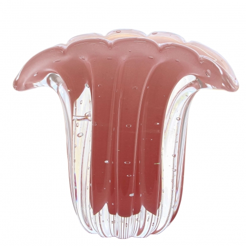 Vaso Murano Hallein Quartzo Rose