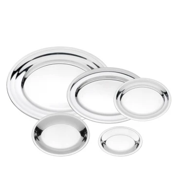 Kit 5 Travessas de Aço Inox Veneza