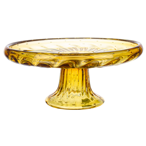 Prato P/Bolo de Murano Chloe Ambar