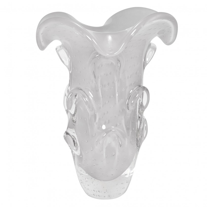 Vaso Murano Scarlet G Quartzo Perola Vaso Murano Scarlet G Quartzo Perola