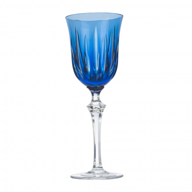 Taça 37 Cristal Lapidado 66 água Azul Claro 460ml