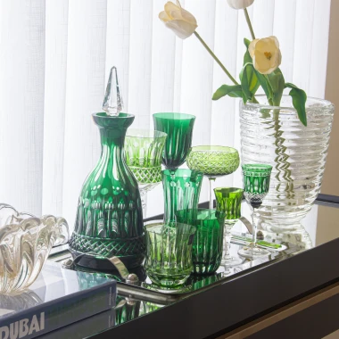 Licoreira Cristal Lapid 69 Verde Escuro