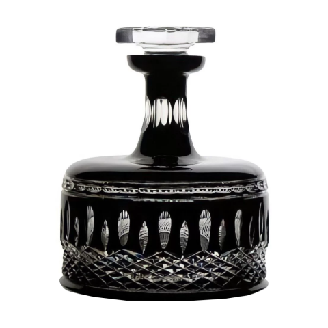 Garrafa P/ Whisky de Cristal 1200ml Lapidado 68 Preto