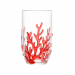 Kit 6 Copos Acrílico Coral Vermelho 650ml