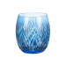Copo Cristal Lapidado 46 P/Whisky Pineapple Azul Claro
