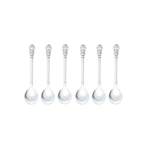 Kit 6 Colheres Zamac P/Café Crystal