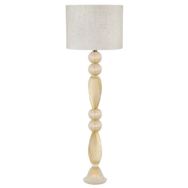 Abajur Murano de Chão Athenas Cristal com Ouro 24k