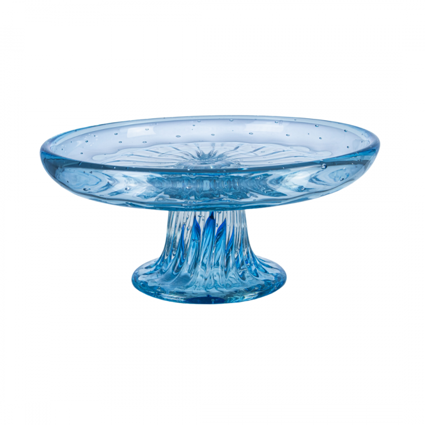 Prato P/Bolo de Murano Chloe P Azul Sky Prato P/Bolo de Murano Chloe P Azul Sky