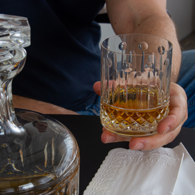 Copo Cristal Lapidado Mozart P/Whisky 400ml