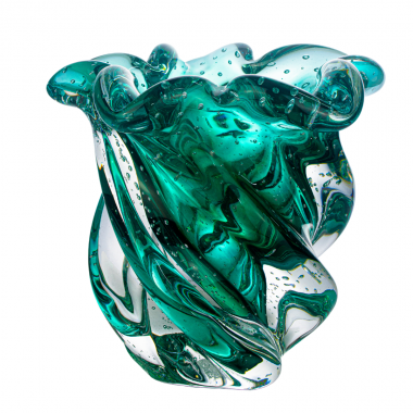 Vaso Murano Bergamo M Verde Folha