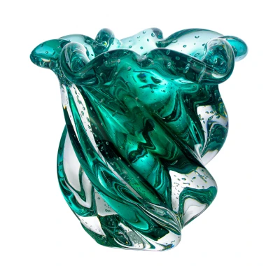 Vaso Murano Bergamo M Verde Folha