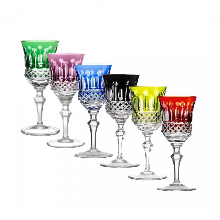 Kit 6 Taças Modelo 19 Cristal Lapidado 69 Licor 70ml Kit 6 Taças Modelo 19 Cristal Lapidado 69 Licor 70ml
