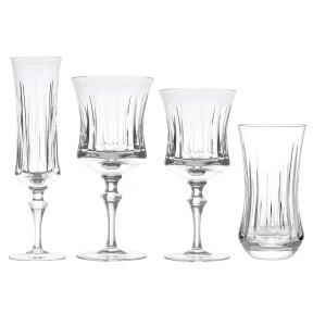 Kit 24 Taças e Copos de Cristal Lapidado 66 Incolor