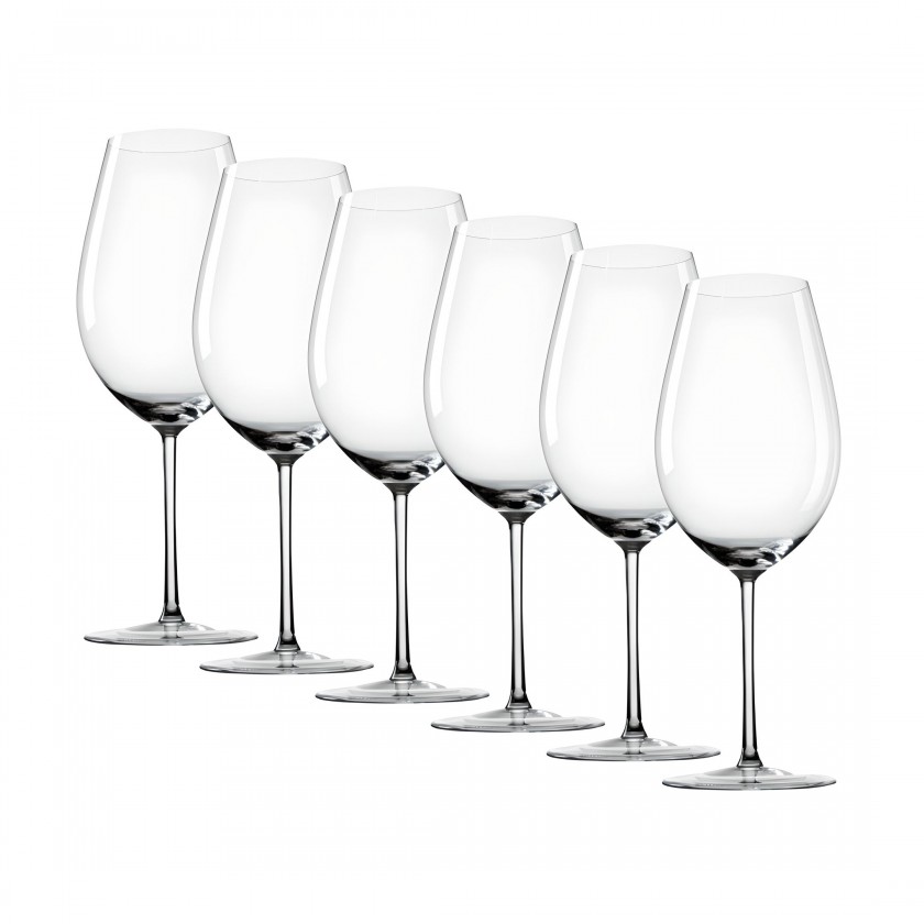Kit 6 Taças Cristal Bordeaux Incolor 850ml Kit 6 Taças Cristal Bordeaux Incolor 850ml