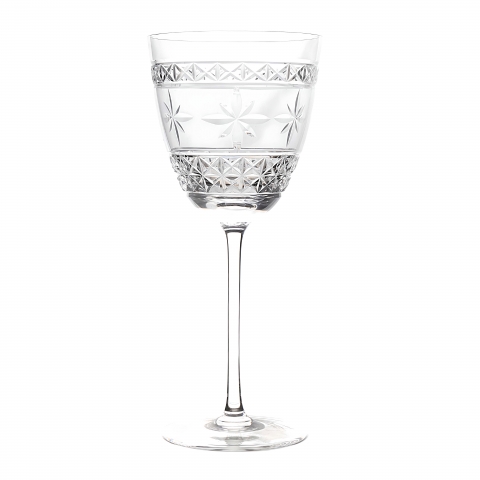 Taça Cristal Lapidado 31 P/ Vinho Tinto Incolor 335ml