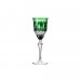 Taça Cristal Lapidado 68 Licor Verde Escuro 80ml