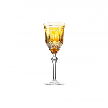Taça Cristal Lapidado 68 Licor Amarelo 80ml