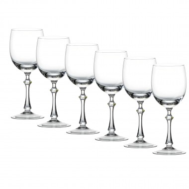 Kit 6 Taças de Cristal 24%pbo P/Vinho Tinto 310ml