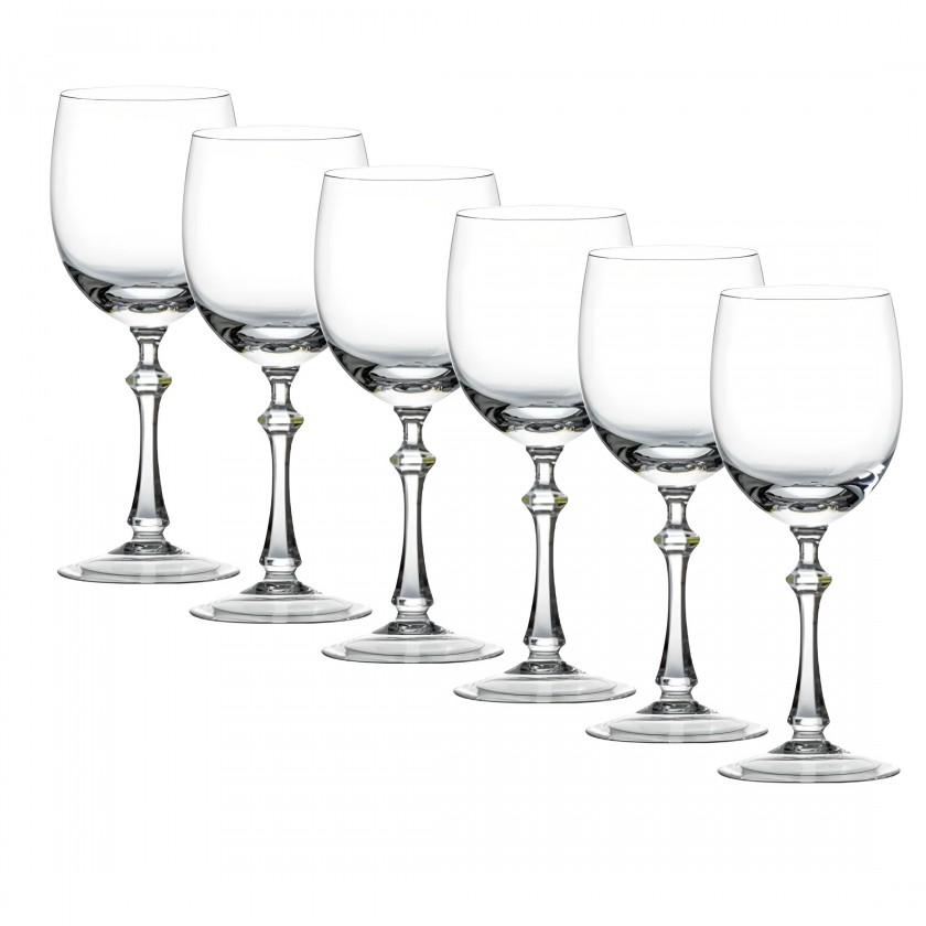 Kit 6 Taças de Cristal 24%pbo P/água 480ml Kit 6 Taças de Cristal 24%pbo P/água 480ml