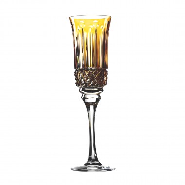 Taça Cristal Lapidado 69 P/Champagne Amarelo Mozart 190ml