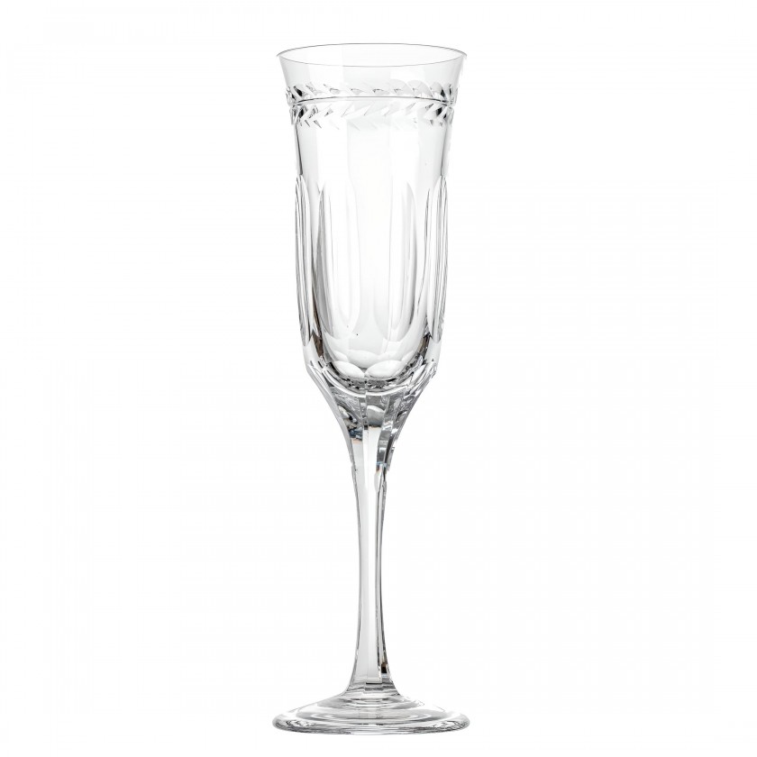 Taça Cristal Lapidado 17 P/Champagne Incolor Mozart 190ml Taça Cristal Lapidado 17 P/Champagne Incolor Mozart 190ml