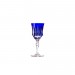 Taça Cristal Lapidado 66 Licor Azul Escuro 80ml