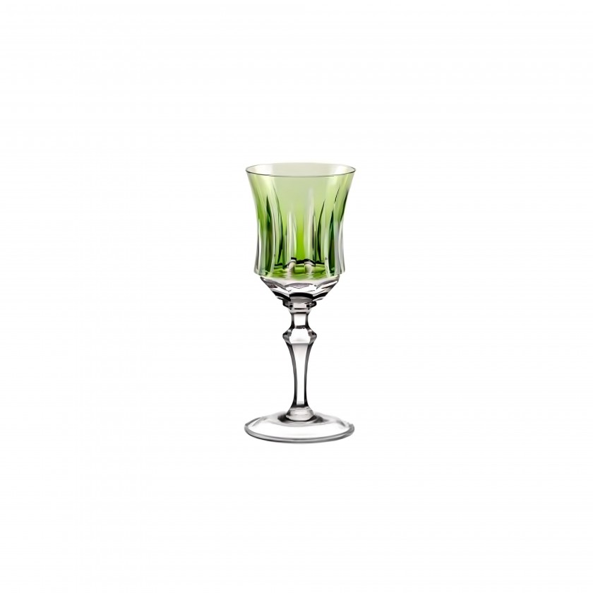 Taça Cristal Lapidado 66 Licor Verde Claro 80ml Taça Cristal Lapidado 66 Licor Verde Claro 80ml