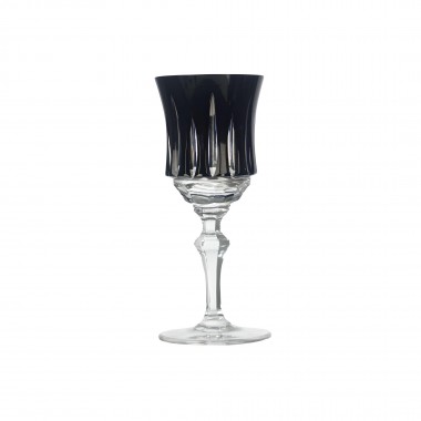 Taça Cristal Lapidado 66 Licor Preto 80ml