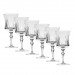 Kit 6 Taças de Cristal Lapidado P/Vinho Branco Incolor 260ml