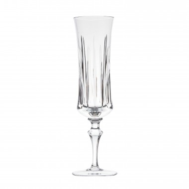 Taça Cristal Lapidado 66 P/Champagne Incolor 210ml