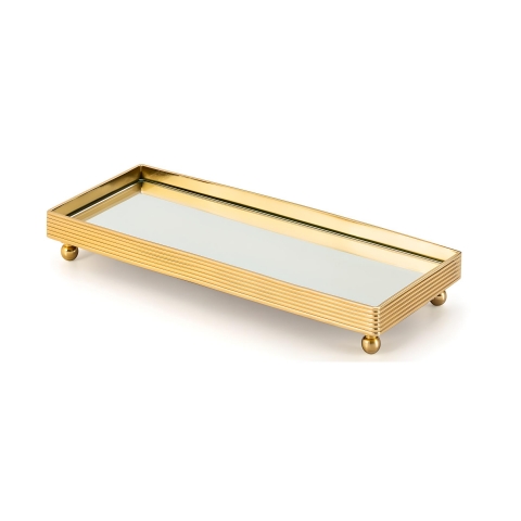 Bandeja de Ouro 24k Retangular Galeria Listrada
