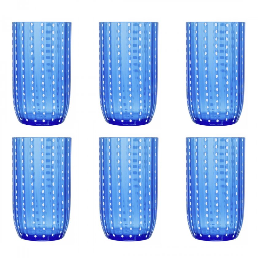Kit 6 Copos de Acrilico Orquidea Azul Kit 6 Copos de Acrilico Orquidea Azul