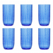 Kit 6  Copos de Acrilico Orquidea Azul